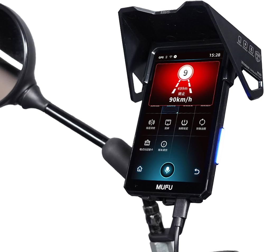 Amazon.co.jp: MAXWIN バイク用 スマートモニター ミラーリング機能